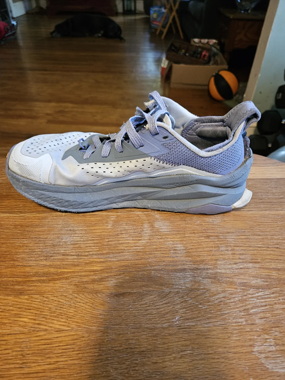 Altra Olympus 6 Women's 9 Gray Blue Trail Running Shoes Vibram Hiking AL0A85NK24